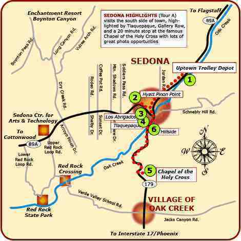 Map of Sedona Arizona